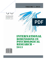 Problems of Psychology in The 21st Century, Vol. 7, 2013