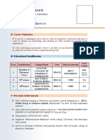 Alok Ranjan Mallick: Career Objectives