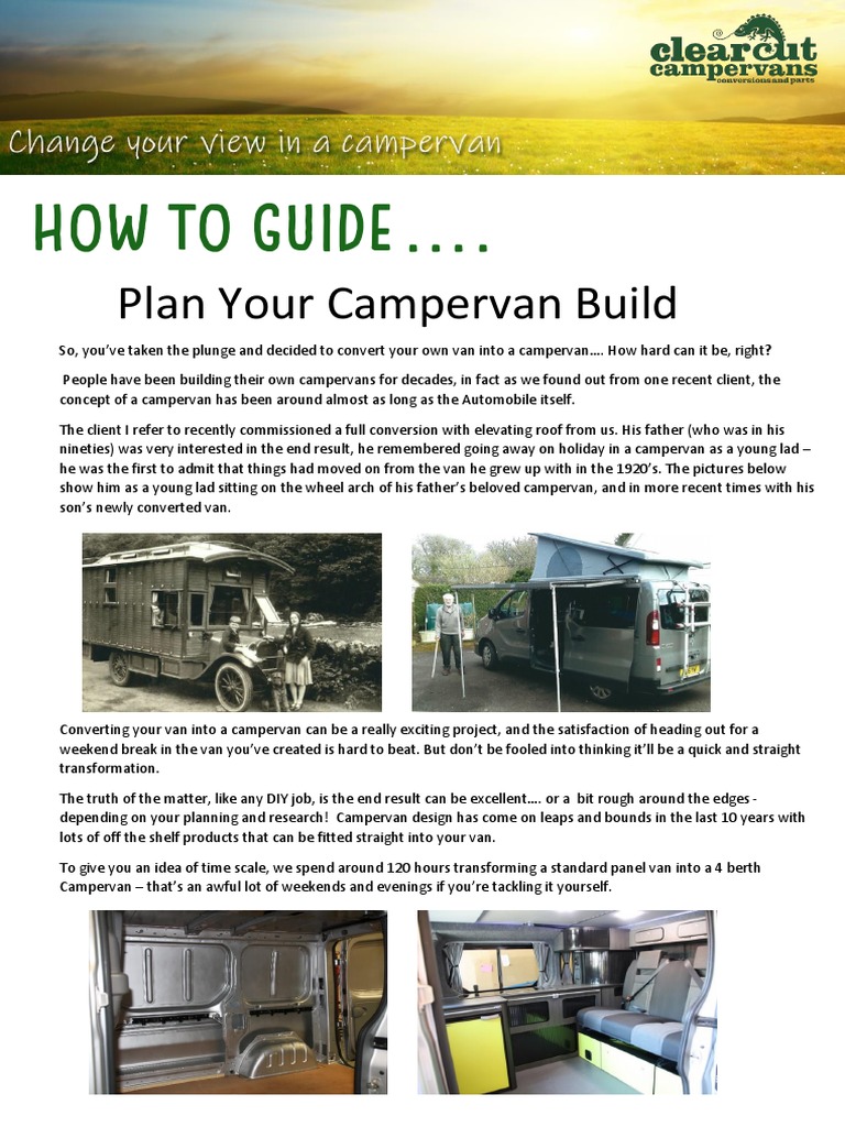 Campervan Conversion Planning Guide | PDF | Roof | Plywood