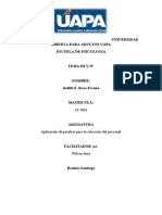 Aplicacion de Pruebas para La Seleccion Del Personal. Tarea Iii y Iv. Judith Rosa