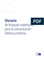 Glosario Del Lenguaje Respetuoso para La Comunicacion Interna y Externa 6716027