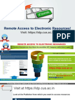 Remote Access to Electronic Resources