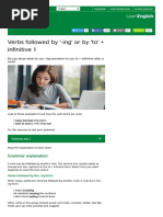 Verbs Followed by '-Ing' or by 'To' + Infinitive 1 - Grammar - Beginner To Pre-Intermediate - British Council
