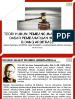 Teori Hukum Pembangunan & Arbitrase