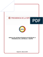 Manual Del Sistema Integrado de Gestión de La Presidencia de La República - Sigepre