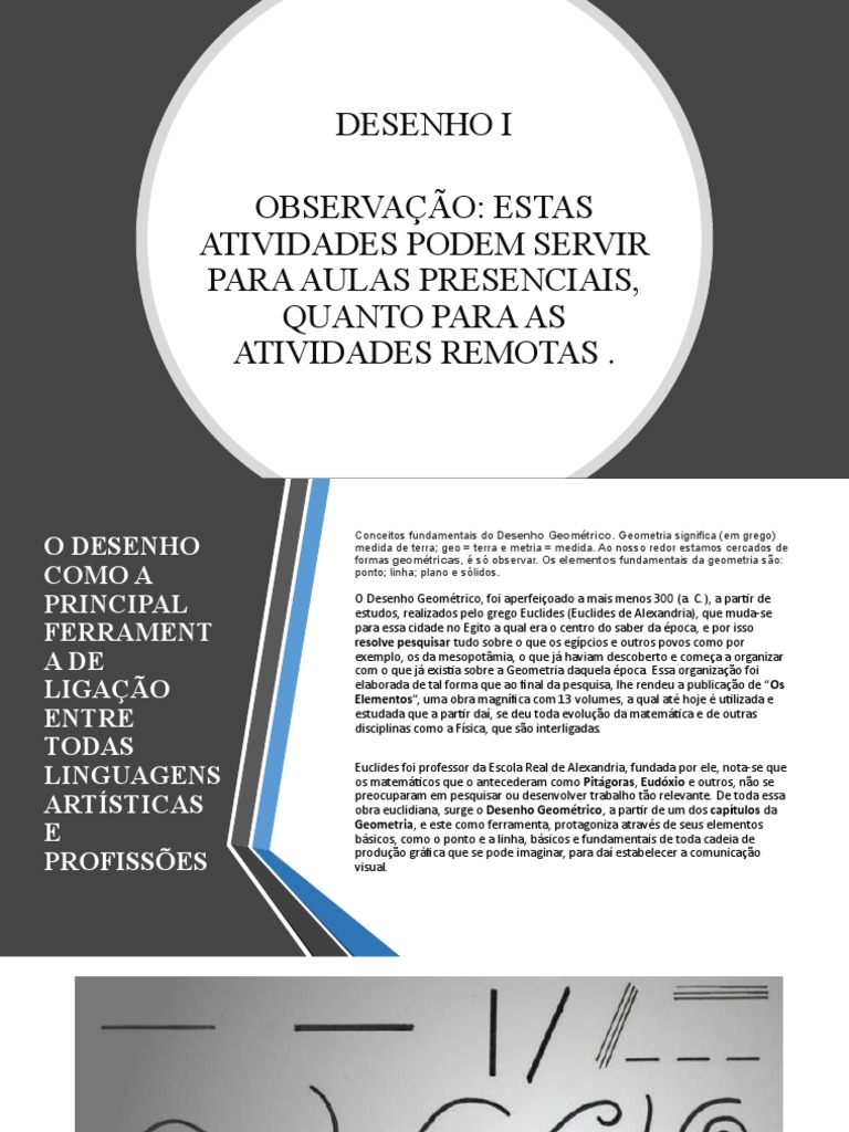 Aula de Desenho I - Slides Ufma | PDF | Geometria | Perspectiva (gráficos)
