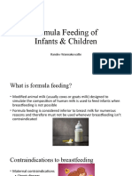 Formula Feeding of Infants and Children