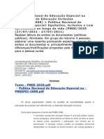 Política Nacional de Educação Especial Na Perspectiva Da Educação Inclusiva