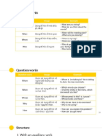 Question Words: Question Word Usage Example