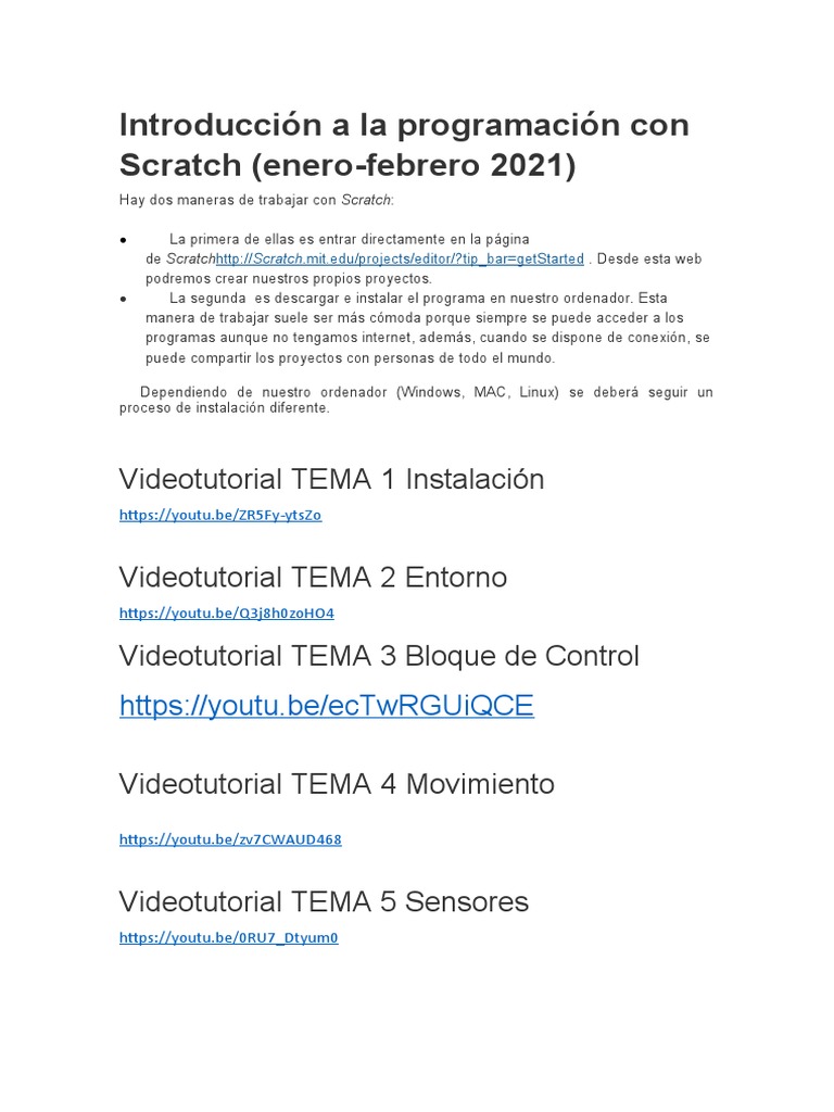 Guía Básica de Scratch para Principiantes | PDF | Scratch (lenguaje de ...