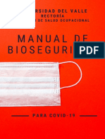Manual General de Bioseguridad Universidad Del Valle Junio 2020
