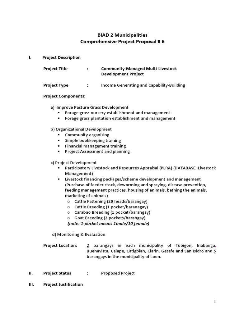 Community Livestock Development In Bohol Pdf Livestock Agriculture