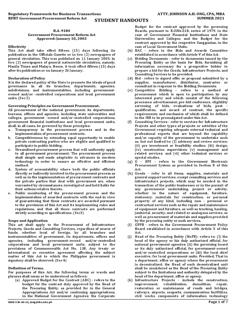 Government Procurement Act PDF Procurement U.S. Securities And