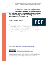 Galera, Maria Cecilia (2010). Construcciones de memoria e identidad en religiosidades populares reinvencion del pasado y conformacion ide (..)