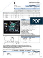 Technical Data: N/A Emissions 3-Phase Power Factor Factor Cos Φ = 0.8 60Hz/1800R.P.M