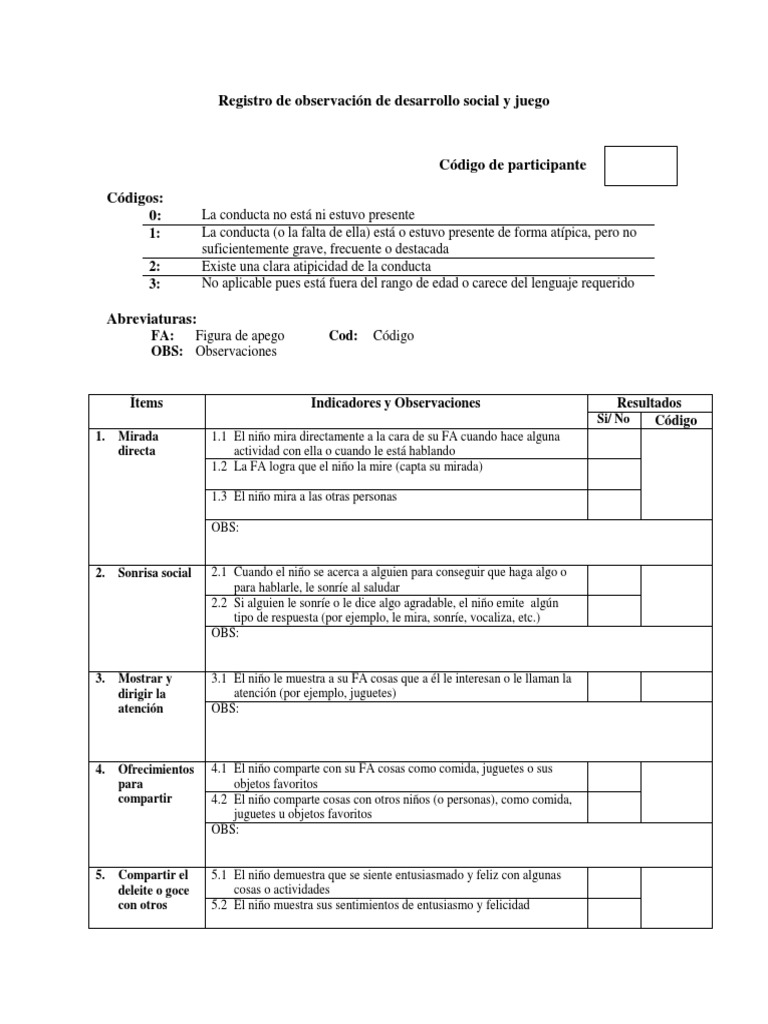 Registro de Observación | PDF | Conceptos psicologicos | La naturaleza