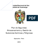 SESIÓN 4 Plan de Seguridad Almacenamiento y Gestión de Sustancias Químicas y Peligrosas