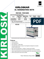 Kirloskar: Diesel Generating Sets KG12A / KG12AS