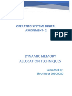 Dynamic Memory Allocation Techniques: Operating Systems Digital Assignment - 2