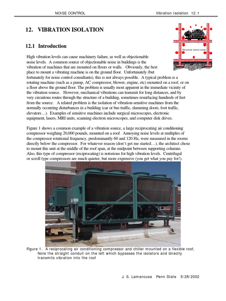 12 Vibration-Vibration Isolation | PDF | Resonance | Machines
