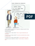 Atelier Autour de L'imparfait de L'indicatif.