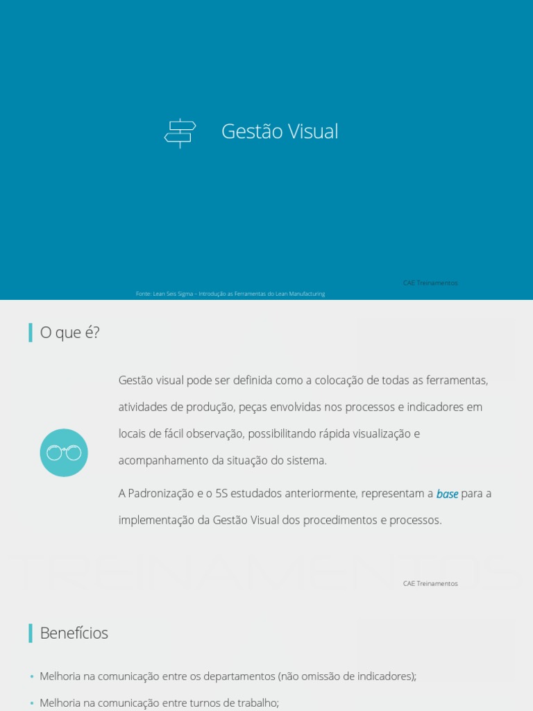 Implementação da Gestão Visual Lean | PDF | Fabricação enxuta ...