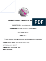 Tarea 7 Sistemas de Aseguramiento de La Calidad y Gestión de La Calidad