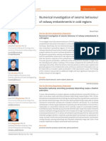 Numerical investigation of seismic behaviour  of railway embankments in cold regions