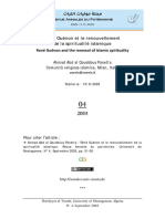 Ahmad Abd Al Qouddous Panetta, René Guénon Et Le Renouvellement de La Spiritualité Islamique