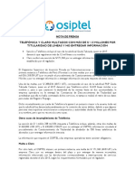 NP Osiptel Multa Telefonica Claro