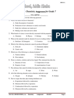 Chemistry For Grade 7: Assignment