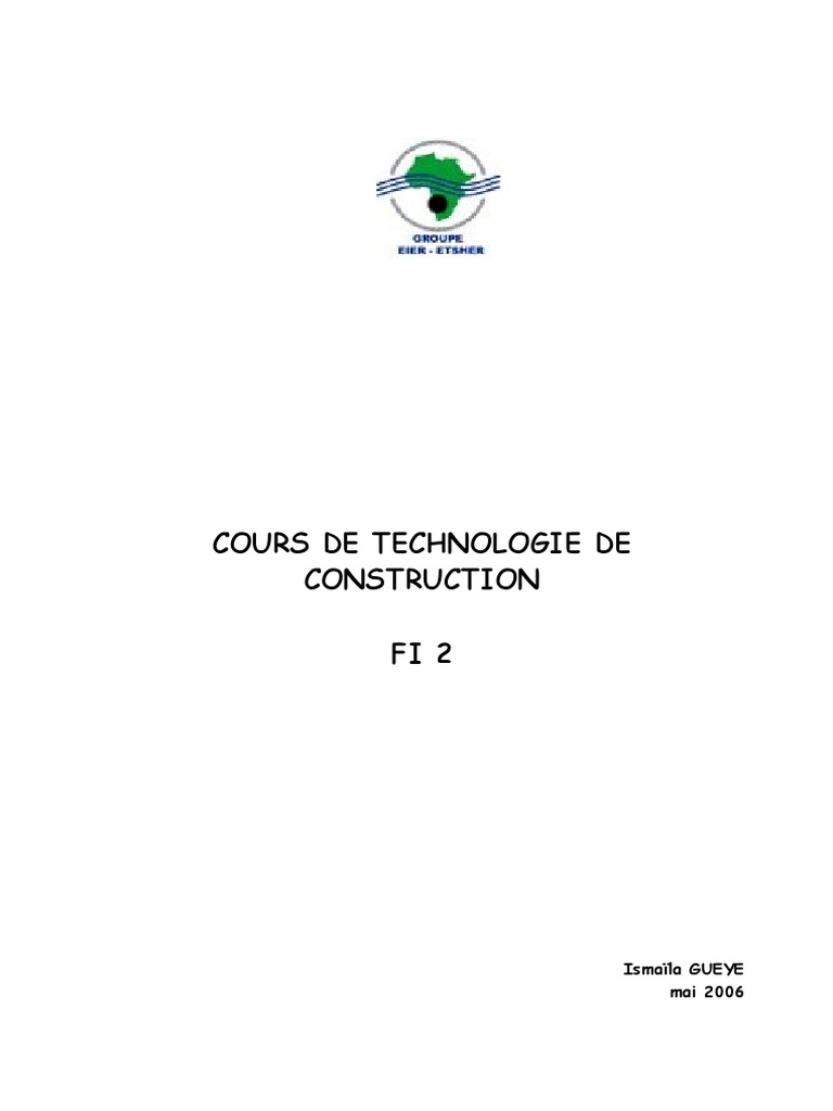 Technologie de Construction : Guide Pratique | PDF | Entrepreneur ...