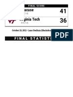 SU - VT Box Score