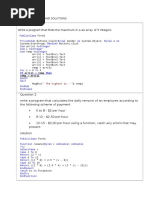 Questions and Solutions To Semester 2 Questions