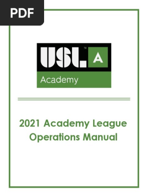 2021 USL Academy League Operations Manual