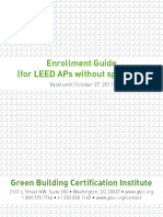 Enrollment Guide (For Leed Aps Without Specialty) : Green Building Certification Institute