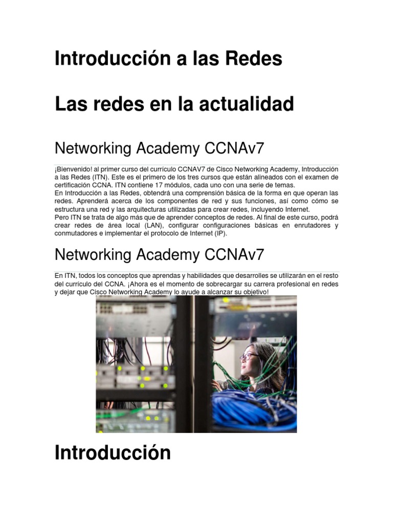 Introducción a Redes y Conectividad LAN/WAN | PDF | Red de computadoras ...