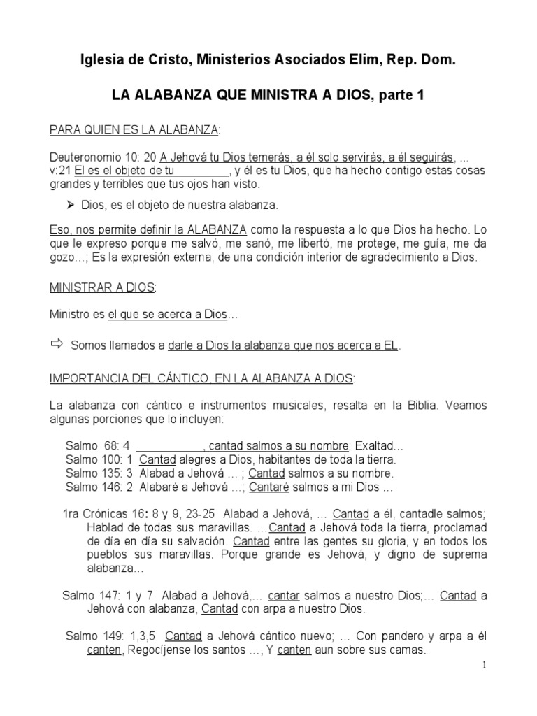 La Alabanza a Dios: Importancia y Propósito | PDF | Salmos | Jesús
