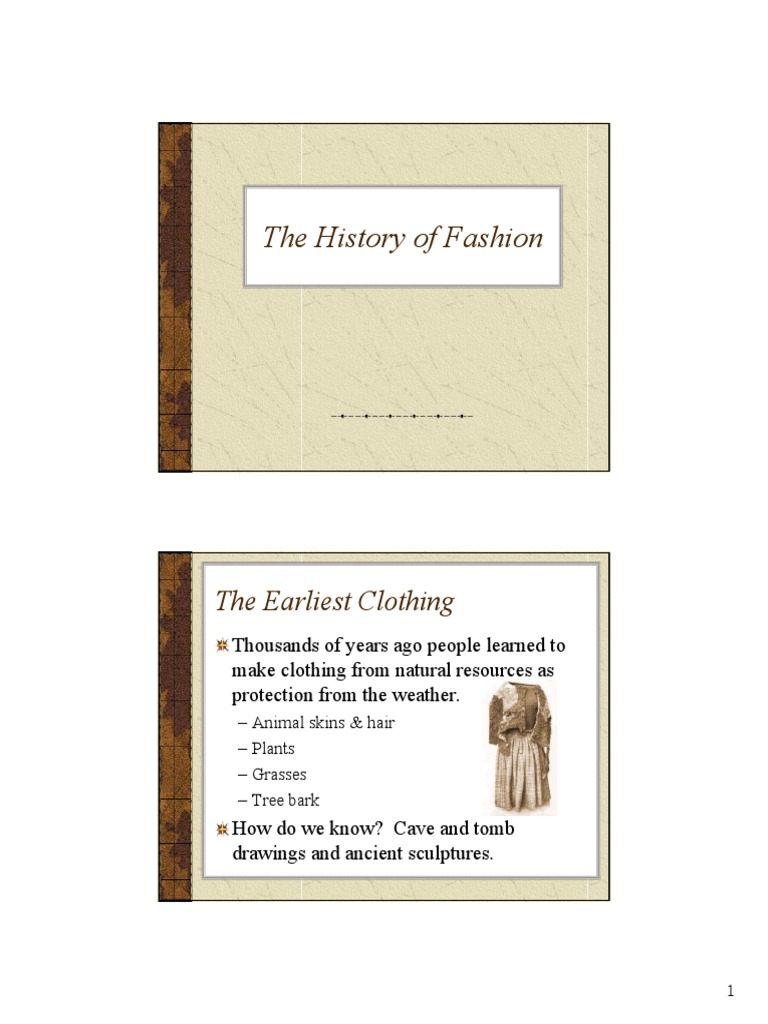 Evolution of Fashion Through History | PDF | Clothing | Softlines (Retail)