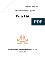 Electrical Wireline Spooler Parts List