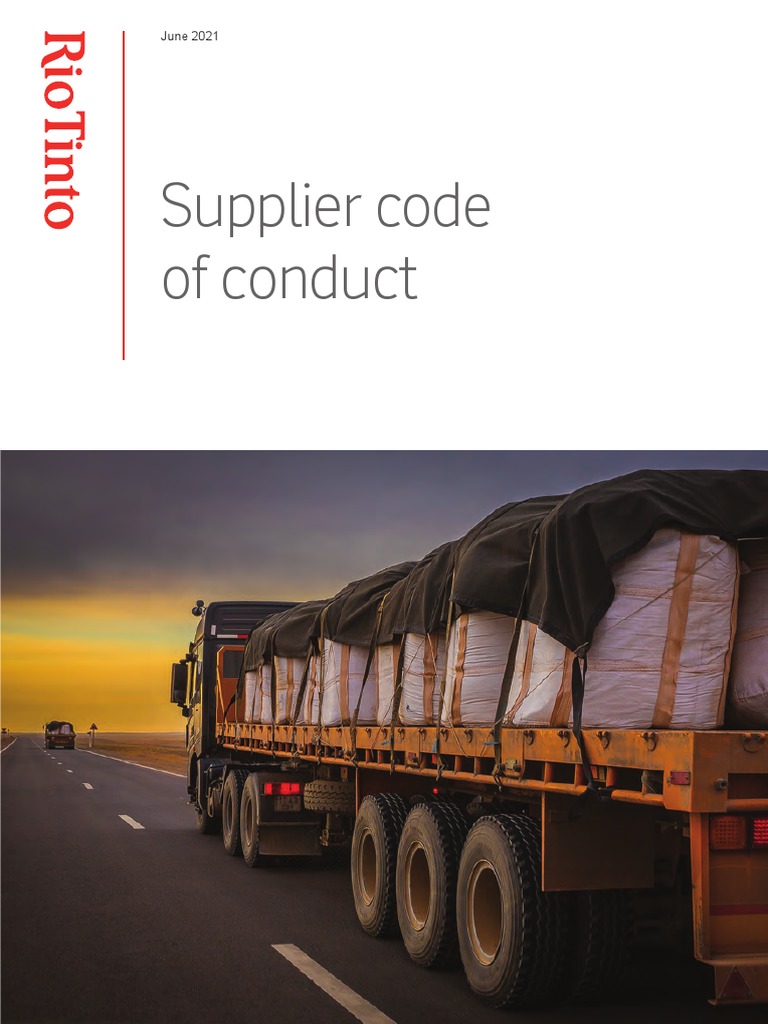 RT Supplier Code of Conduct PDF Supply Chain Occupational Safety