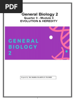 General Biology 2: Quarter 3 - Module 3 Evolution & Heredity