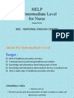 Help Guide for Pre-Intermediate Level Nursing Program