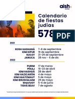 Calendario judío 2021-2022