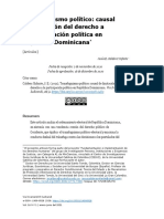 Transfuguismo Político - Causal Delimitación Del Derecho A Laparticipación Política en República Dominicana, Jesús E. Caldera Ynfante, PHD