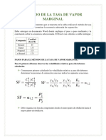 Método de la tasa de vapor marginal: Secuencia de destilación para una mezcla de 4 componentes