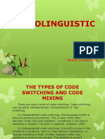 Type of Code Switching and Code Mixing