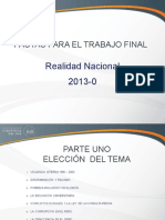 Pautas para El Trabajo Final de Realidad (Video)