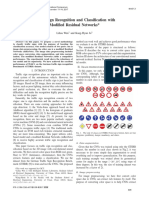 Traffic Sign Recognition and Classification With Modified Residual Networks