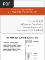 Computer Organization and Assembly Language: Lecture 11 & 12 x86 Memory Organisation Memory Segmentation